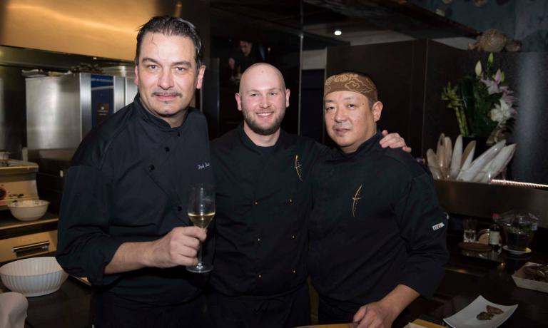 Italo Bassi with Masaki Inoguchi, a great master in the art of sushi, and young and talented Ivan Bombieri. The two cooks joined him in his adventure at Confusion in Verona. The chef, previously at Pinchiorri, opened in Porto Cervo too and will soon arrive in Rome, as he tells Identità Golose