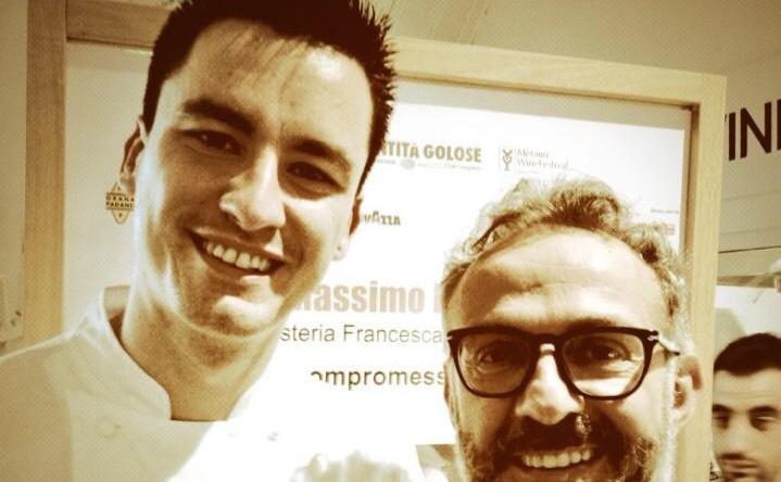 Enrico Panero together with Massimo Bottura. The young chef from Piedmont at restaurant Da Vinci inside Eataly Firenze will be among the protagonists of Identità Piccanti, within Identità Milano